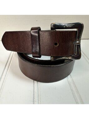 Brown Boho Belt 30-32” Leather Rustic Bohemian Distressed Peasant Hippie